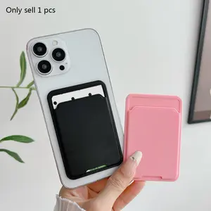 Self-Adhesive Phone Back Card Holder, Bank Card ID Case, Soft Silicone Simple Fashion, Mobile Accessories, Durable & Stylish Design, Smartphone, Durability, Cellphone