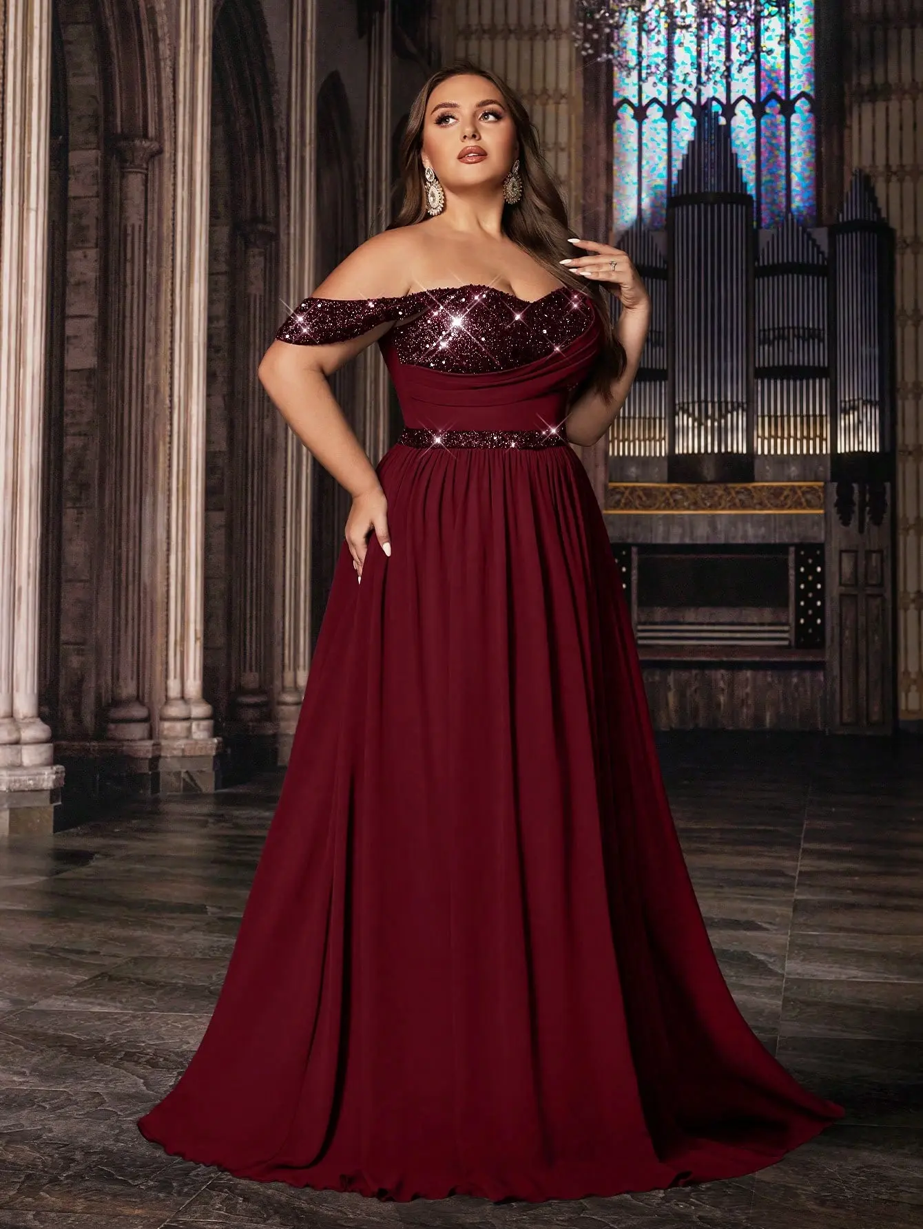 burgundy plus size cocktail dresses Evening Dress