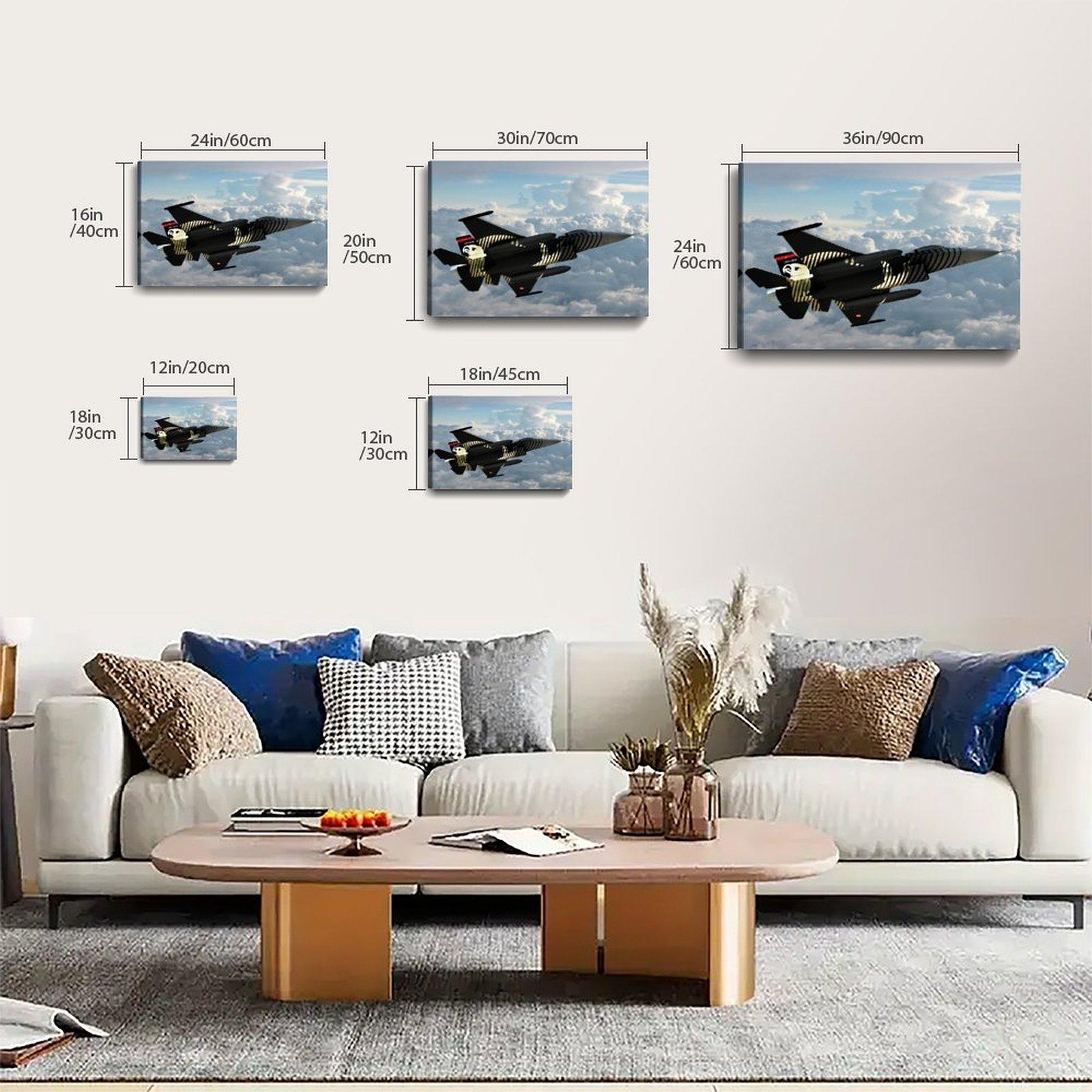 Military Fighter Poster F-16 Fighting Falcon Poster Decorative Painting Canvas Wall Art Picture Print Modern Family Bedroom Decor