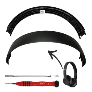JoesGEcom Replacement Headband Arch Repair Kit Compatible with Solo 4 Wireless A3140 – Matte Black | Includes Screwdriver & Pry Tool – Full Fix for Broken Parts