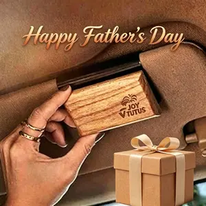 Joytutus fathersdaygift-Wood Car Air Diffuser, Premium Wood Texture Sun Visor Clip-On Fragrance Set, Odor Remover Car Accessories, Universal Brown for Automotive Use fathersdaygift