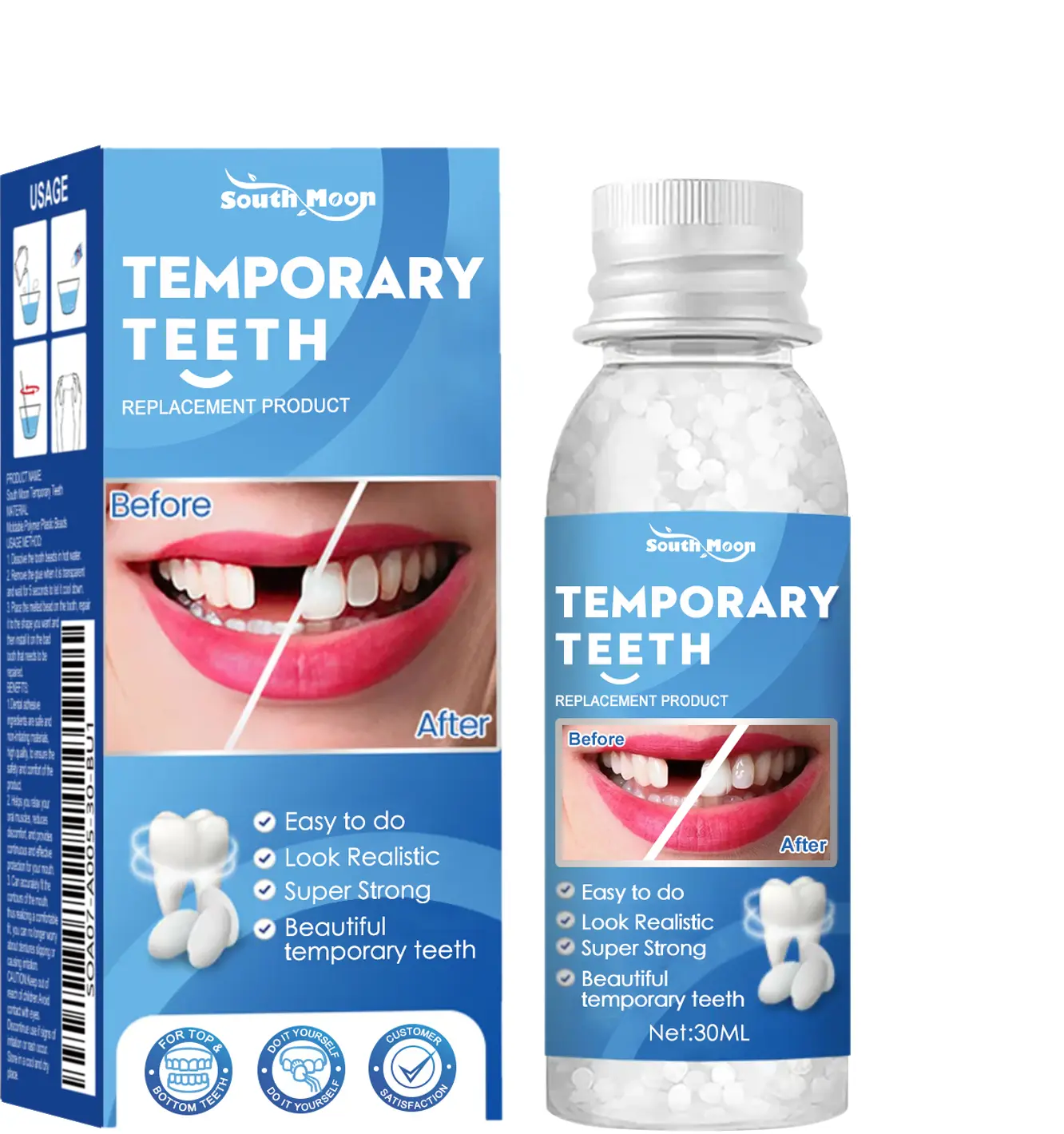 Solid Dental Gel for Temporary ToothFilling| FixingCavities, Dentures &Gap Repair Oral