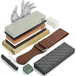 Sharpening Stone - Dual Grit Whetstone 400/1000 3000/8000,  Sharpening Stone Set, Tpstone  Sharpener Tool,Easy to Use
