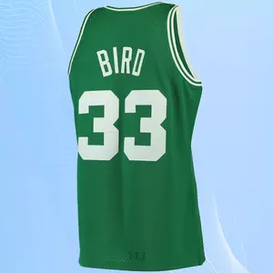 Larry Bird Men's Classic-Design Sleeveless stitched Retro Basketball Jerseys Kelly Green shirt