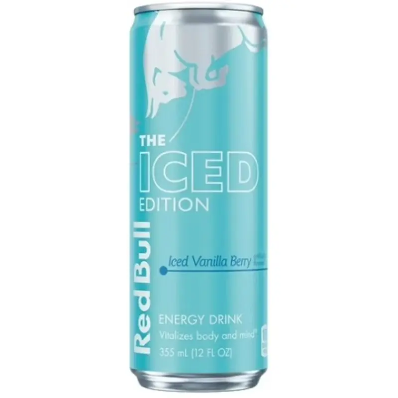 24ct 12oz Red Bull Iced Vanilla Berry Sparkling Energy Drink - Summer Edition, Blue Edition, Bulk Wholesale Value, Energy Boosters, Fitness Fuel, Focus Caffeinated, Supplement Caffeinated Beverages, Refreshing Caffeine Fuel for Active Lifestyles