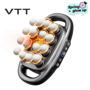 VTT 16-Head Massage Gun with 30 Levels & 3 Modes Deep Tissue Percussion Massager for Back Shoulders Legs and Foot Pain Relief Quiet Muscle Massage Gun with Red Light Therapy Adjustable Daily Use Sixteen-Head Model Gift
