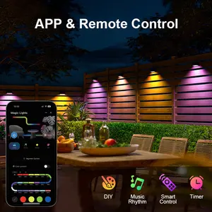 6 In 1 Multifunctional Patented LED Strip Light- Convert To Eave/Lawn/Fence/Pool/Stair Decorative & More Lights. 16M True Colors, Flowing Glitter Effects, TUYA App Control, IP67 Waterproof, 63 Modes. Ideal For Christmas, New Year, Parties Etc. Smart