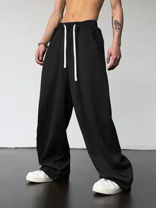 Oversized White Baggy Sweatpants | Casual Streetwear Trousers | Soft Comfortable Fabric | Versatile for Daily & Street Style | Men & Women Fashion