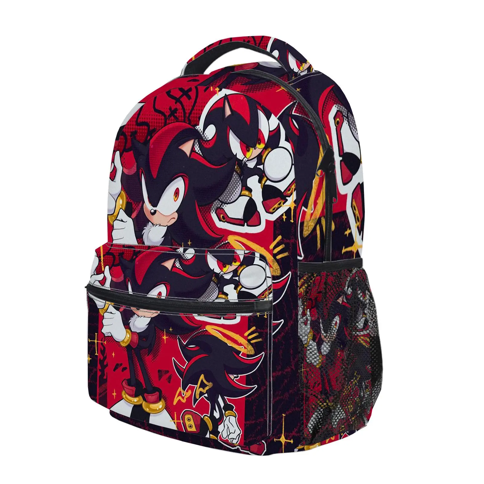 shadow Y2K Fashion School Backpack for Teen Girls, Cute Cartoon Aesthetic Student Bookbag with Padded Shoulder Straps, Large Capacity Casual Daypack and Travel Bag for Kids L-243
