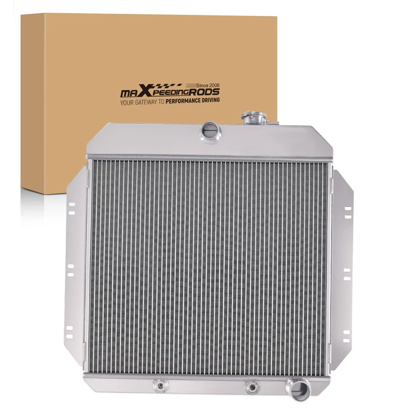 3-Row Aluminum Radiator compatible for Chevrolet C10/C20/C30 Pickup Base 1960-1962 6062