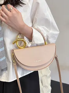 Cross-Border Fashionable Saddle Bag, Versatile Half-Circle Candy Color Women's Handbag, Chic Crossbody Purse, Trendy and Stylish Design, Perfect for Everyday Use