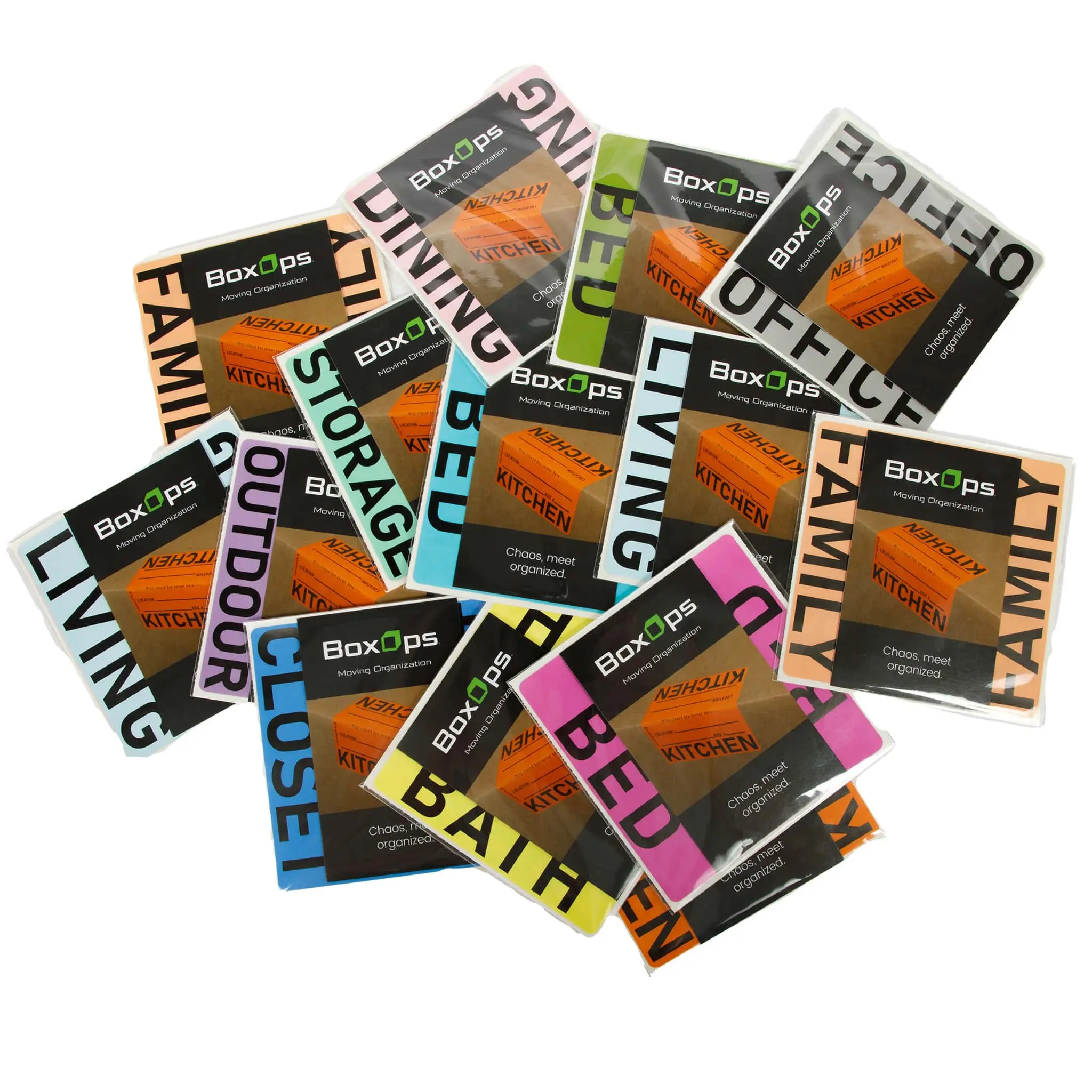 Marketing Mini Moving Label Sample Packs -  Moving Label Promotional Samples for Realtors & Organizers - Pop-by Gifts, Swag Bags, and Client Gifts