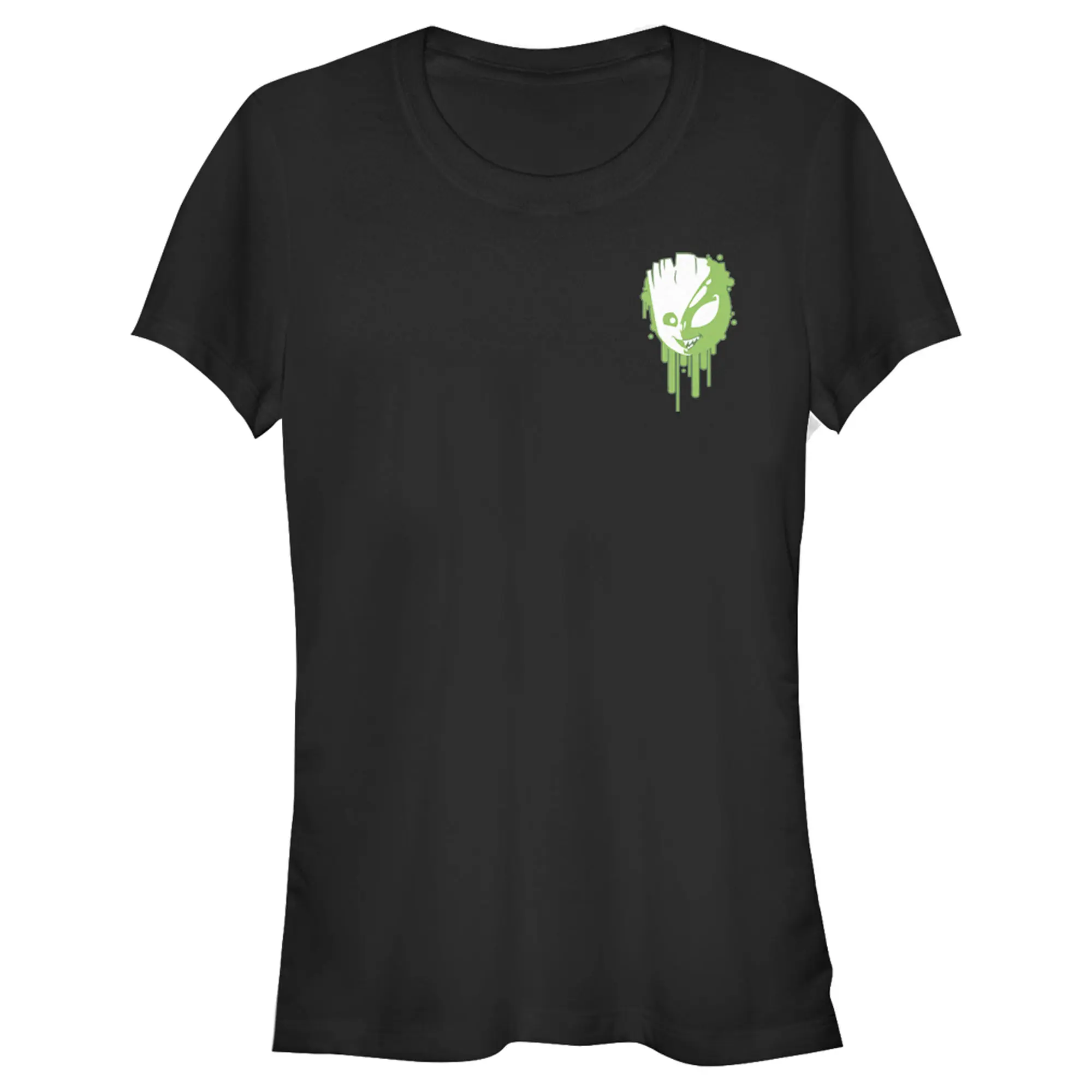 Juniors Womens Marvel Groot Venom Badge T-Shirt