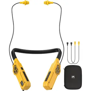 Neckband  Headphones, 2-in-1 Around The  Work Headphones-OSHA Approved Earbuds w/Built-in Speakers,ENC,100+Hrs Playtime,4 EQ Modes for  Hearing Protection Mowing Safety
