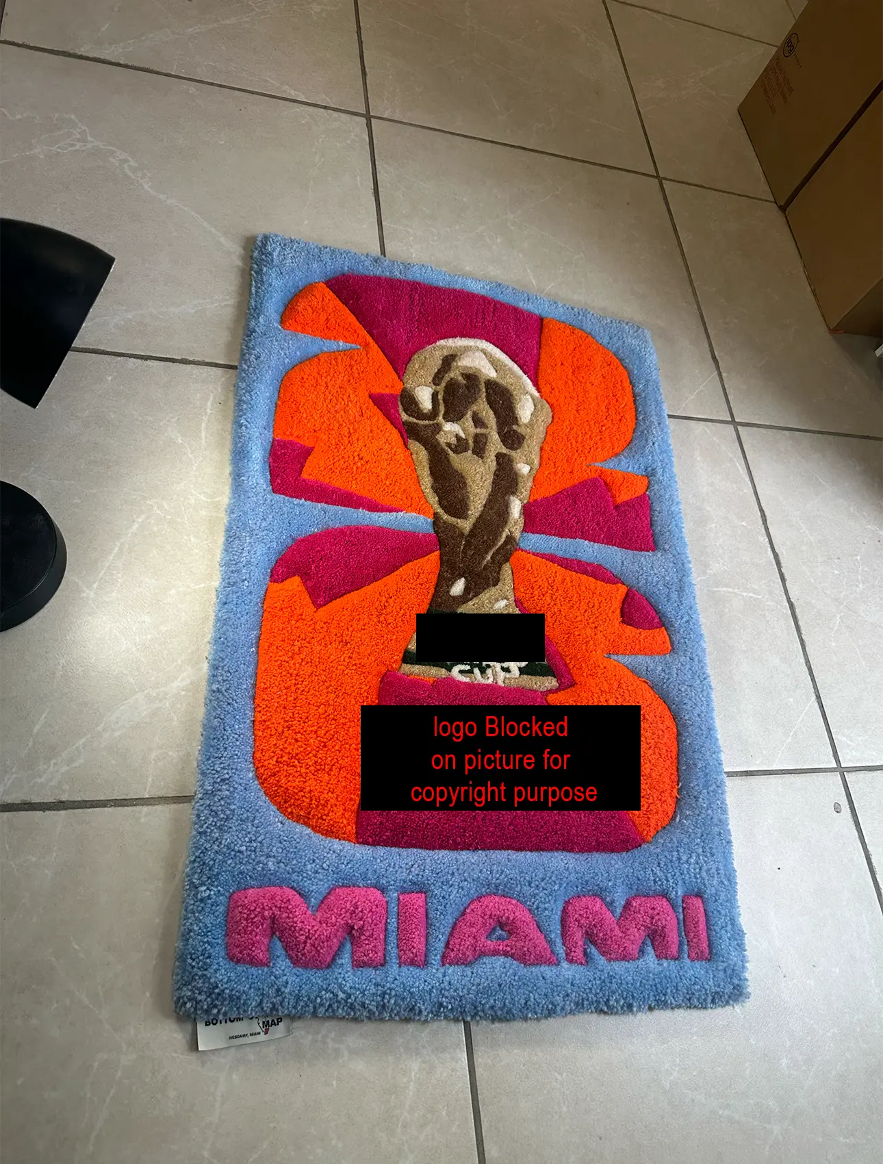 FWC26 MIAMI LOGO RUG