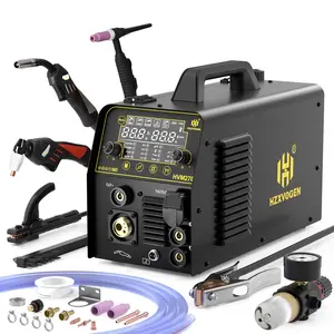 6-in-1 Multi-Process Welder & Plasma Cutter, HZXVOGEN HVM270 200A IGBT Inverter for Aluminum, Gas/Gasless MIG, Stick, Lift TIG, Spot Welding, 220V Portable welding Machine Max Cut 1 Inch stick  welding multiprocess  welder welding  machines smooth flow