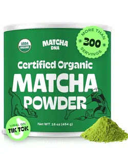 MATCHA DNA Certified Organic Matcha Green Tea Powder (16 oz TIN CAN)