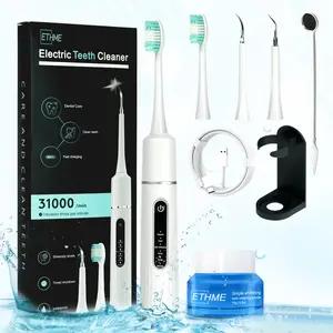 ETHME Portable Multifunctional Sonic Electric Oral Rechargeable Toothbrush Bulk Dental Cleaning Device Household Dental Calculus Remover Ultrasonic Tooth Cleaner For Adults Cleansing