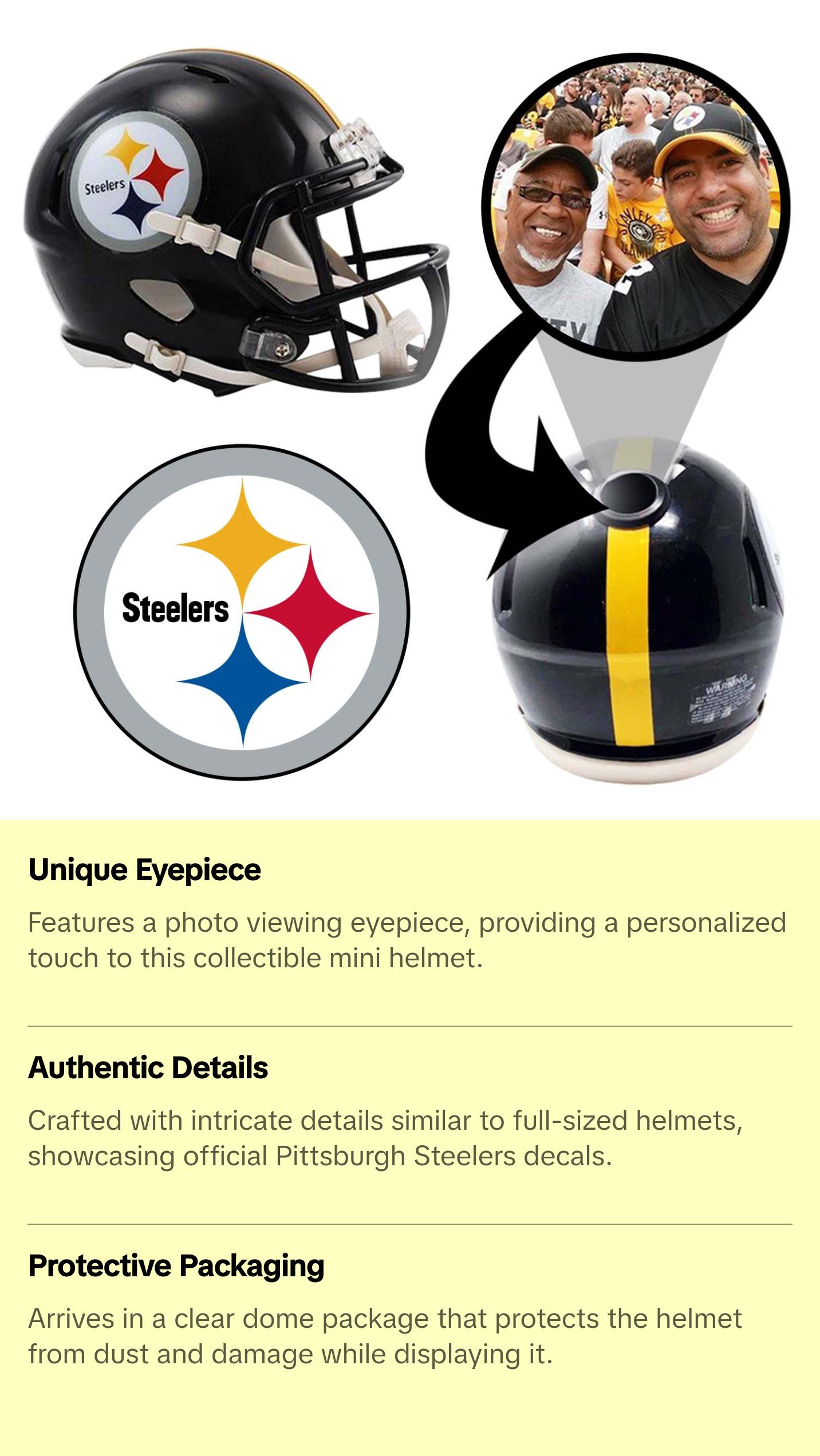Pittsburgh Steelers NFL Mini Helmet - Picture Inside