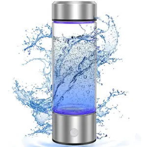Hydrogen Water Bottle, Portable Rechargeable Hydrogen Water Bottle Generator [Gifts for Him Her], Hydrogen Water Machine for Home Travel Office Exercise (Silver), stainless steel water bottle, Sports Water Bottles