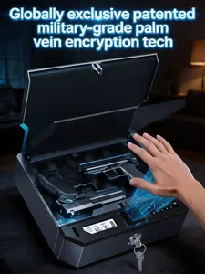 【XEGIS SAFE】Palm Vein Biometric Gun Safe - 10-Year Investment: End Fingerprint Failures! Meets CPSC/ATF Stds & Childproof | 0.1s Contactless Access | Unlocks in Darkness | Pistol Safe for Nightstand, Car, Home