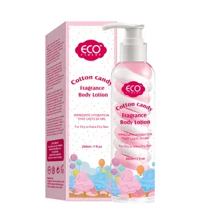 ECO Finest Cotton Candy Fragrance Body Lotion-200ml Non-Radiant Skin cosmetic-Moisture 24-Hour Moisturizing Care Scented Moisturizer