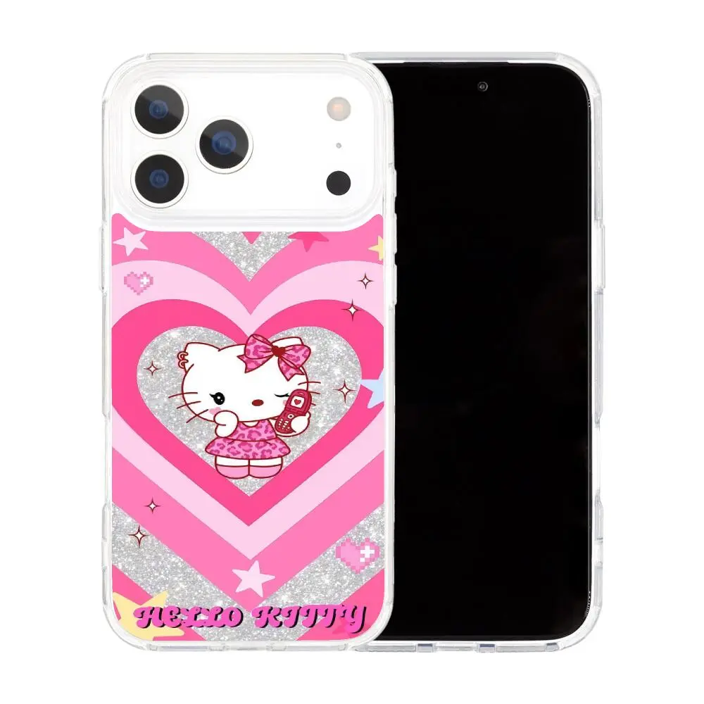 Official Sanrio Pink Glitter Phone Case Cute Kawaii Shockproof Protective Cover