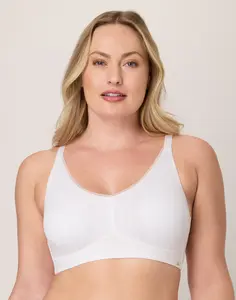 Bali Cotton Collection Wireless Bra Women's Comfortable Fit Everyday Support Breathable Df8130