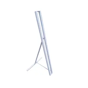 Heavy Duty Metal Poster Stand - Adjustable Square Tube Sign Holder for Wedding Welcome Sign, Life-Size Cutouts & Business Display - Stable H-Base, SilverSign Stand, Poster Holder, Banner Stand, Floor Easel