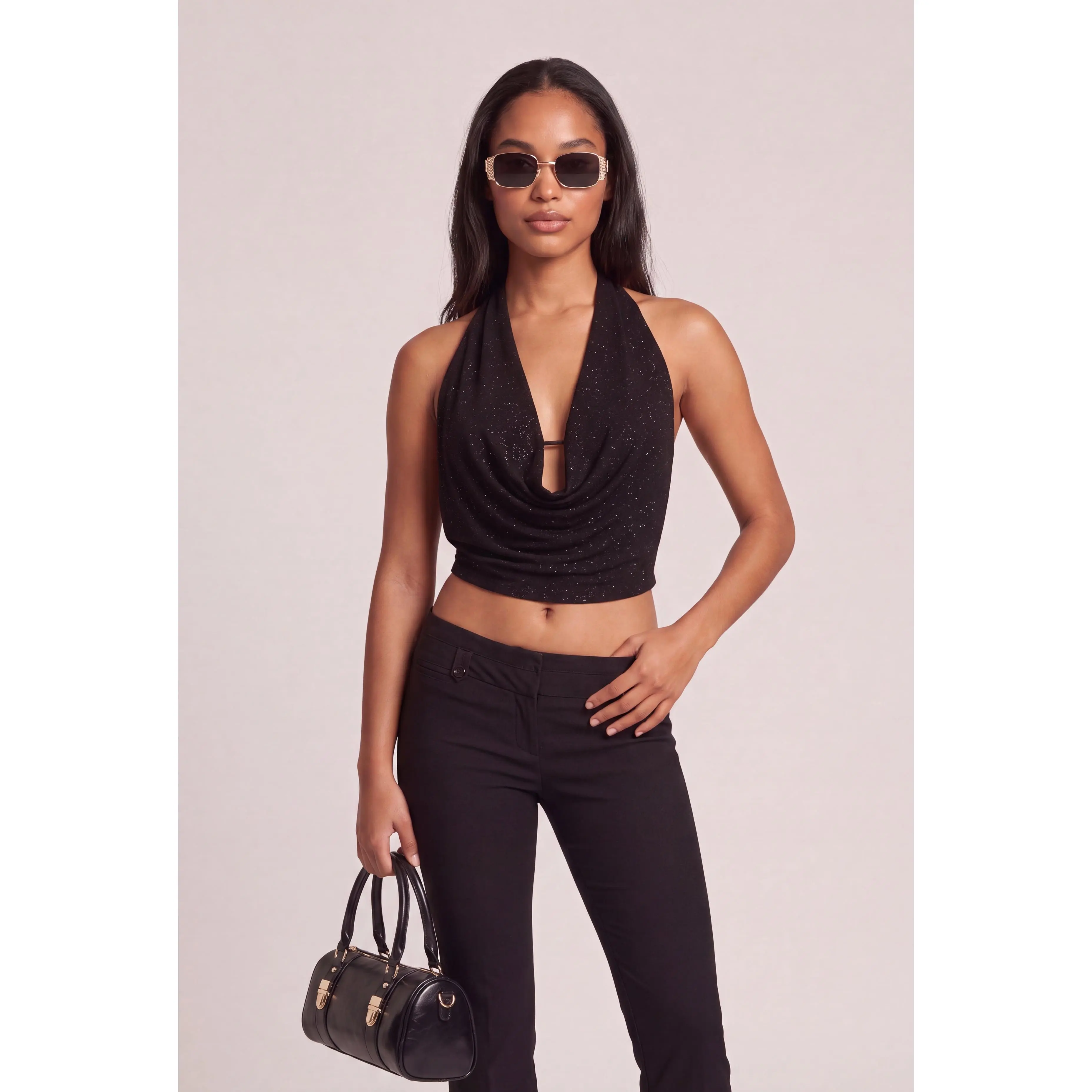 Glitter Halter Top