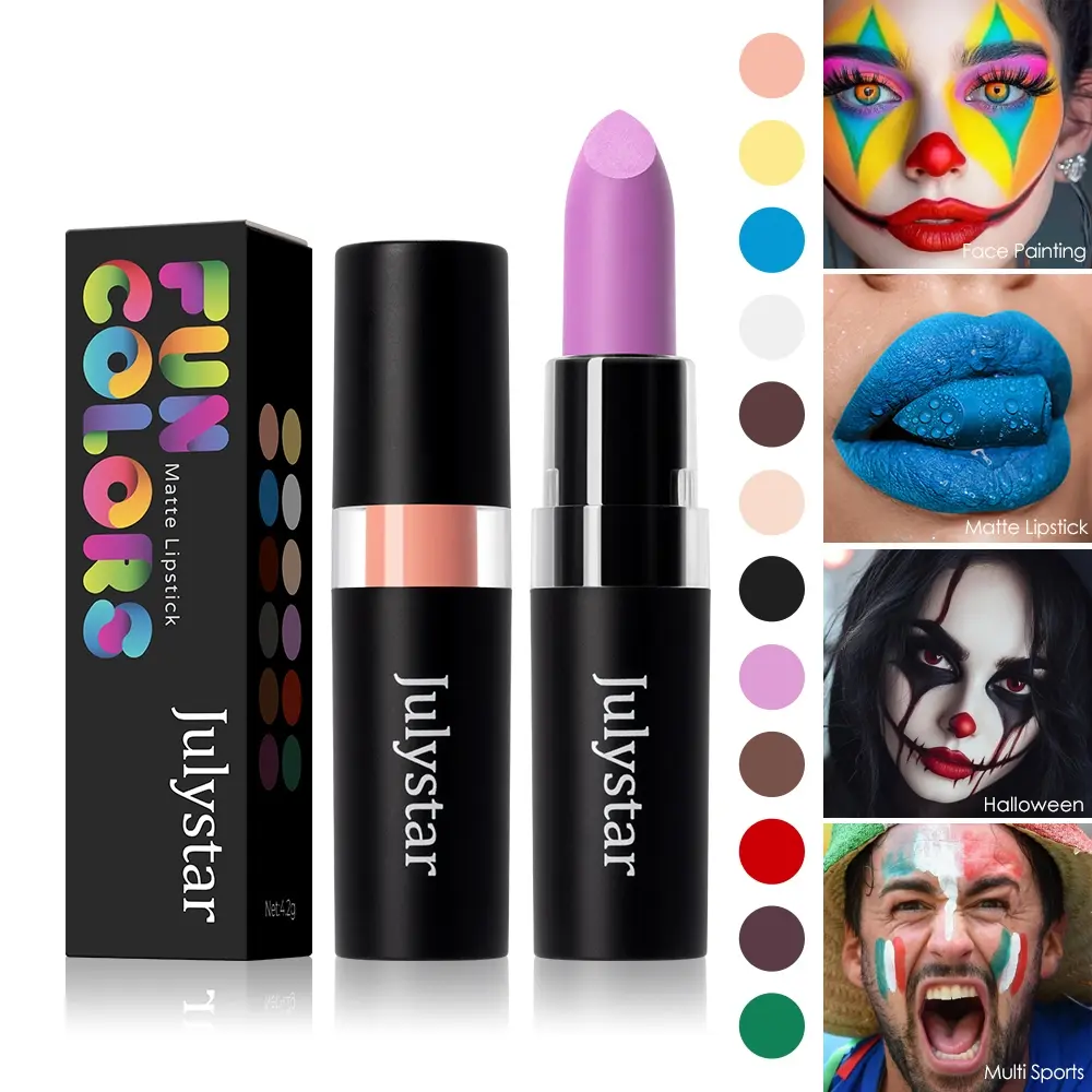 12 Colors Vibrant Soft Matte Lipstick, Lippie Stick, Deep Gothic Halloween Lip Gloss, Waterproof Long-Lasting Velvet Lip Color, Multi-Purpose Cosmetic Makeup for Parties, Lip Product