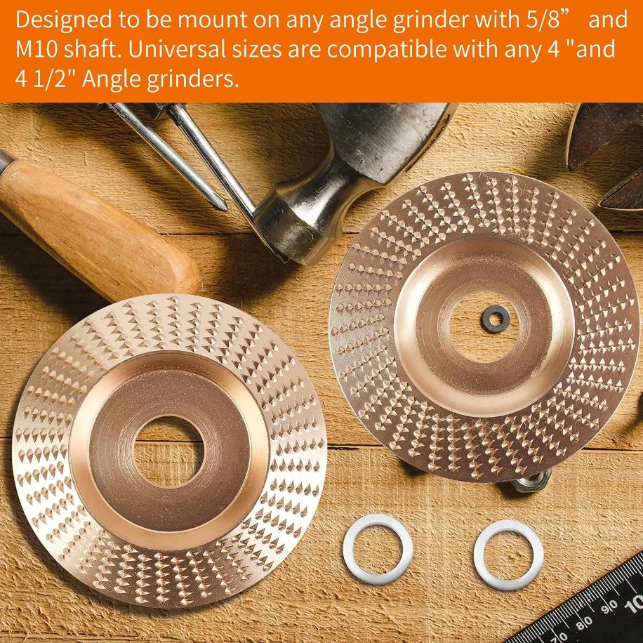 3Pcs Wood Carving Disc Tool Set, Durable Attachment for Grinding & Shaping, Wood Cutting Wheel for Home Supplies Use