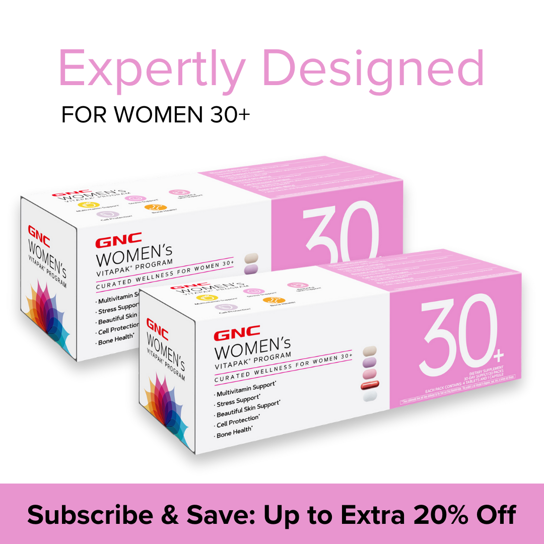 GNC 2-Box Bundle: GNC Women's 30+ Vitapak, 5-in-1, 30 Count Multivitamin for Stress & Bone Support, Skin Support, Healthcare, Edible Dietary Supplemen