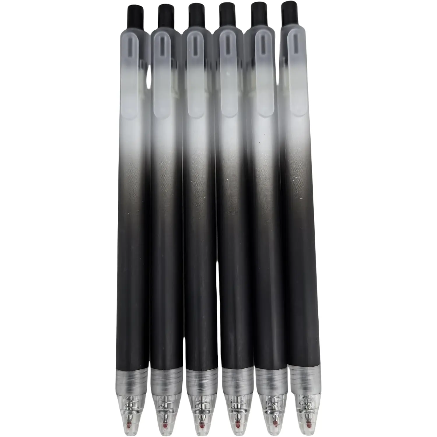 RT01P6, Gel Ink Rollerball Triangular Pen Holder, Press Neutral Pen, Black Ink, 0.5mm Ultra-Fine Pen Tip, Writting Smooth, One Box of 6 Pens (Black RT01P6)