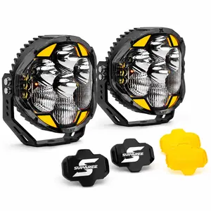 HELM 7" LED Pod Lights, 217° Ultra-Wide Off-Road Auxiliary Lights, IP69K Waterproof, 12V/24V, Pair