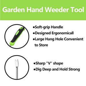 1 Pcs Hand Weeder Tool Stainless Steel Garden Weeding Tool,Hand Weeder Garden Weeding Removal Weed Puller Tool for Garden Lawn