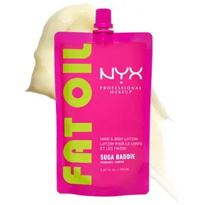 [NEW]  Fat Oil Hydrating Hand & Body Lotion, 24H Moisturizer, Avocado Oil, Vanilla Scented, Non-Greasy, Vegan Cruelty-Free, Travel-Friendly Pouch, NYX Professional Makeup