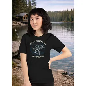 Catch Flow Flex Wear Humor Fun Reel-y T-Shirt