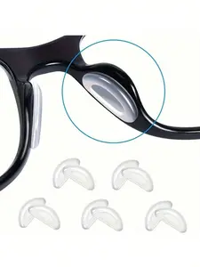 Soft Silicone Nose Pads - Non-Sli p Enhanced Air Chamber Suitable For All-Plastic Frame Nose Pads Concave And Convex D-Type Nose Pads Glasses Accessories Tasteless Eye Protection Accessories