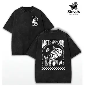 washed cotton, "Motherhood: Sometimes I Rock It, Sometimes It Rocks Me" shirt – a perfect unisex cotton tee or sweatshirt for moms, great for Mother's Day!