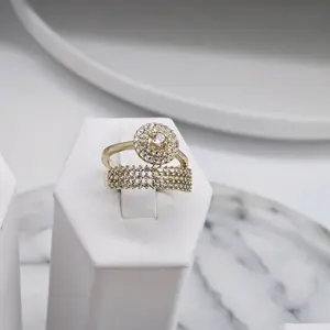 (R63)14kgoldplated  Ring set (Only size 7)