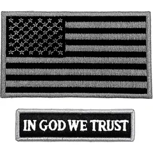 Iron on Patches in God We Trust Patch  Flag Patch 2 count Logo Patches  Flag Badge