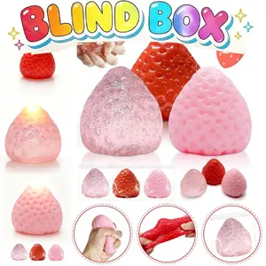 Creative Strawberry Ball Stress Relief Toy, Cute Fruit Squeeze Toy for Kids and Adults, Fun and Relaxing