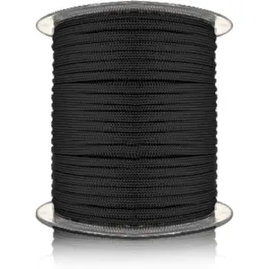100ft 550lb Paracord Parachute Cord - 7 Strand Paracord Rope, Parachute Cord,  Paracord,  Cord, for Hiking, Outdoor, Camping, Crafting, DIY Projects Black