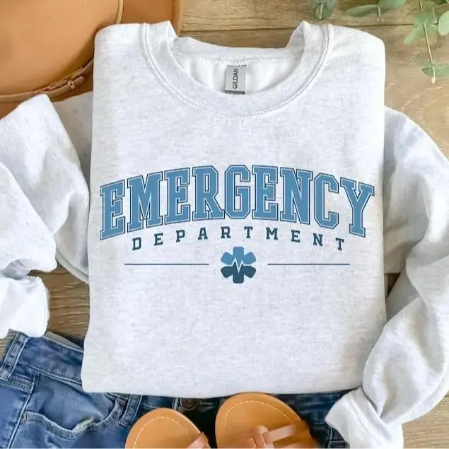 Emergency Department Sweatshirt, Nurse Crewneck Sweater, Emergency Nurse Pullover, Hospital Nurse Sweatshirt, Healthcare Worker Gift