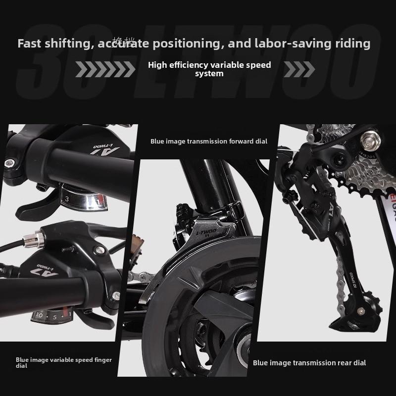 Folding Wide Tire Bicycle Large Thick Wheel Snow Bike Off-road Dual Disc Brake Shock Absorption Speed Mountain Bike for Men and Women Students