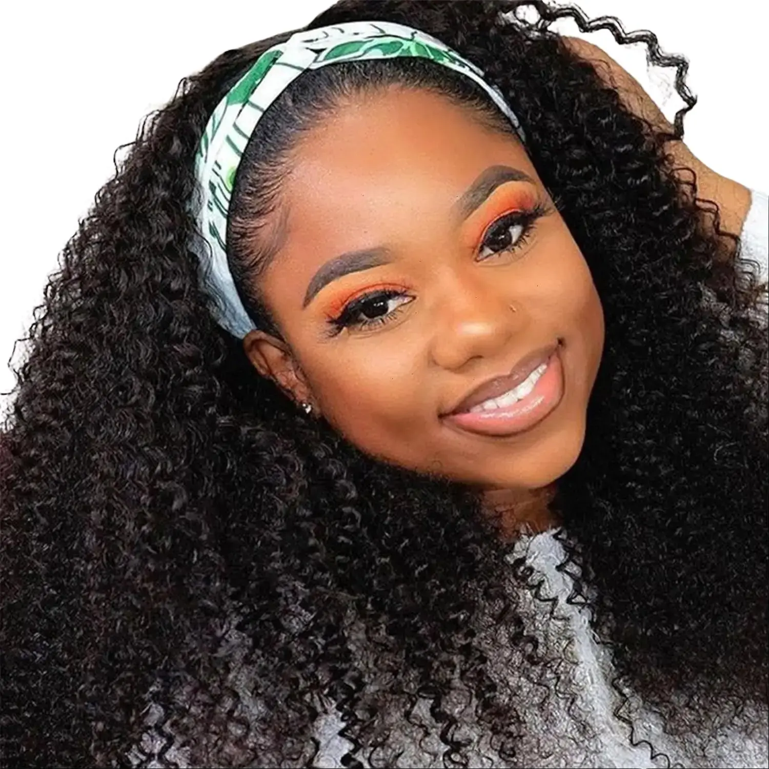 Half Wig Human Hair 250Density Coily Curly 3 In 1 Seamless Flip Over Half Wigs Human Hair Glueless Wear and Go Beginner Friendly Afro Kinky Wig Human Hair Drawstring Headband Wig forWomen16Inch #halfwigcurlyhair