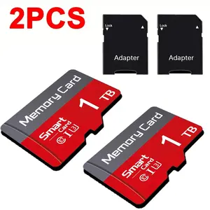 2-PCS × 1TB Micro SD card - Smart storage; Mini SD memory card - SD card - Secure storage for tablets, cameras, smart phones, laptops, personal computers, cars, game consoles and audio devices