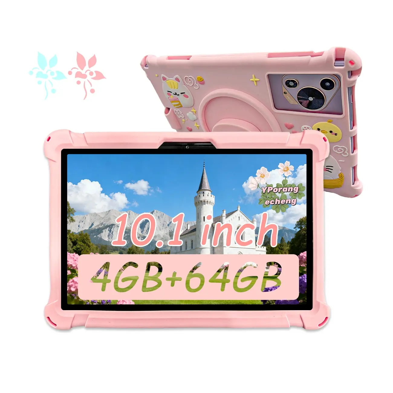 10.1 Inch Smart Kids Learning Entertainment Tablet, Cute Animal Design, Supports Call + WiFi, HD Dual Camera, Parental Control, Shockproof Case, Ideal Gift