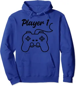 Funny Player 1 Player 2 Matching Gamer Couple Him Her Gifts Pullover Hoodie - Tamauziabro Shop 89B08JW28RG4
